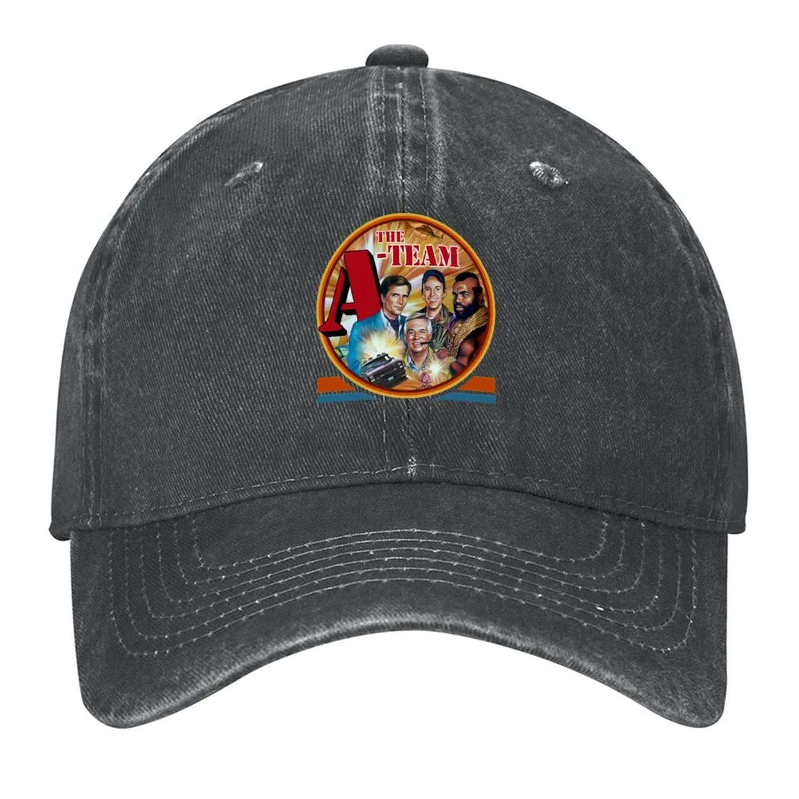 A Team The A Team Baseball Cap foam party Hat Snap Back Hat Golf Cap Big Size Hat For Men Women s промывают черный