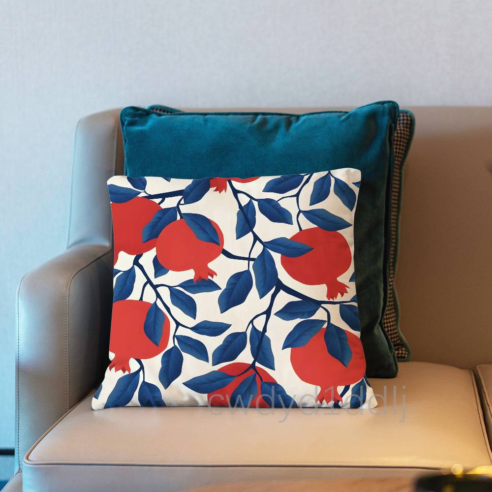 Fruit Pomegranate Painting Cushion Cover Pillow Cover Decor Pillowcase Printed Cushion Case For Couch