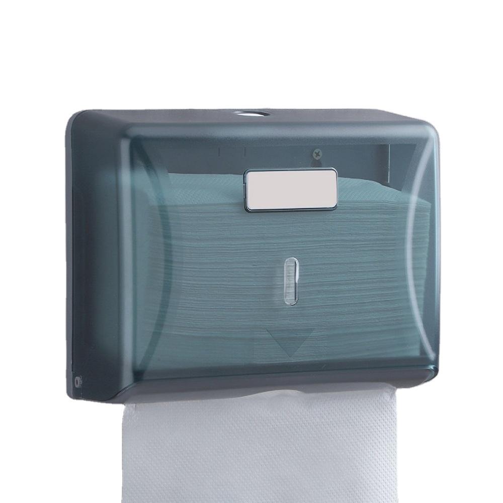 Modern Square Hotel Bathroom Cheap Price Plastic Manual Wall-Mounted Eco-Friendly Hand Towel Z Fold Paper Dispenser синий