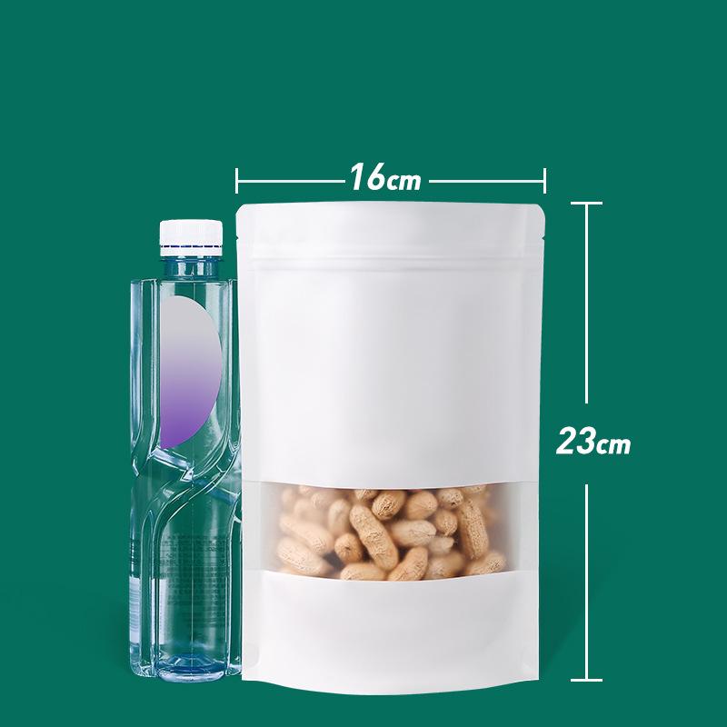 Self-Standing Kraft Ziplock Bag for Tea and Nuts Packaging