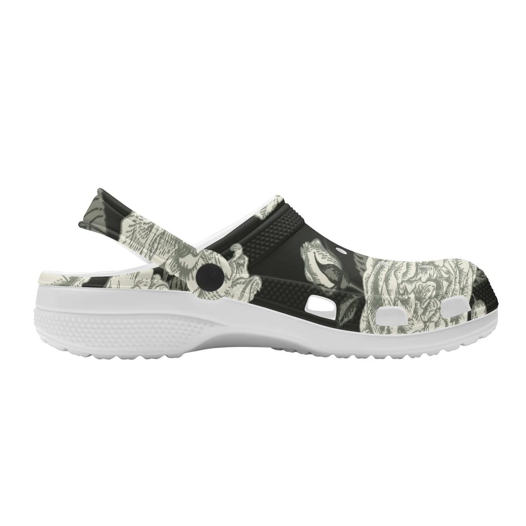 Bright Printed EVA Clogs for Women Men Ventilated Flexible Slip On Garden Shoes Beach Pool Bathroom Home Leisure Sandals Soft Fit