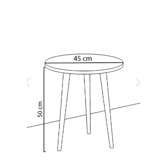 Barcelona Fiskos Tea Table Side Table Service Table Flowerpot - White