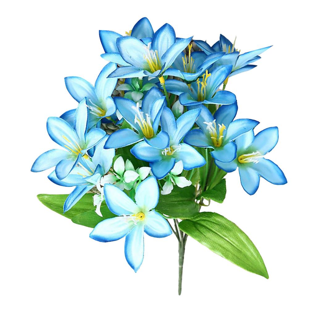 1 Bouquet Simulation Lily Flower Photography Props Plastic Artificial Flower Wedding Home Decoration Living Room Desktop Decor