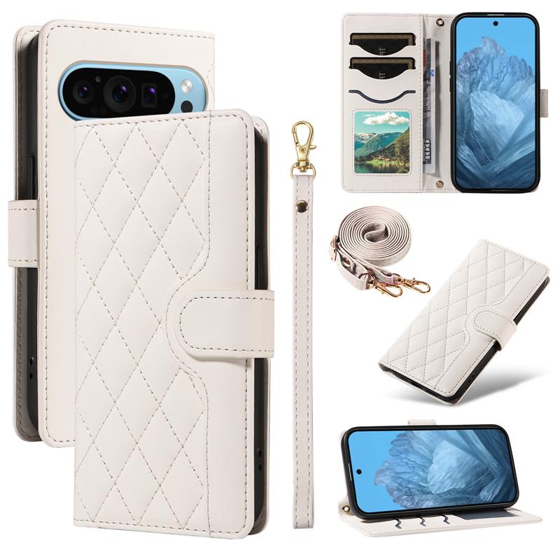 Lanyard Leder Geldbörse Karten Handyhülle für Google Pixel 9 Pro XL 9A 8 8A 7 7A 6A Pixel9 Pixel8 Pixel7 Umhängetasche Klapphülle