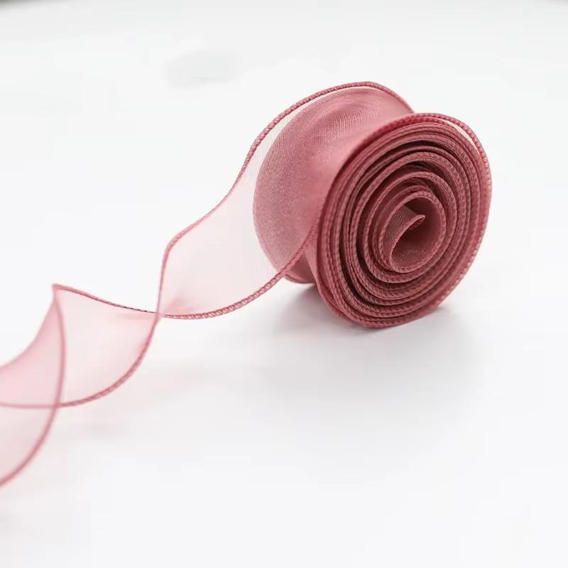 1 st 9m/rol Chiffon Zijden Lint Organza Satijn voor DIY Craft Cadeauverpakking Decoratie Bruidsboeketten Krans Naaibenodigdheden