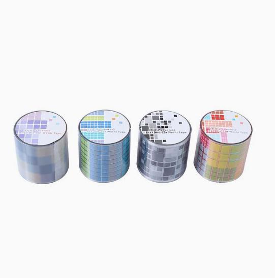 

4pcs/1lot Decorative Adhesive Tapes small square pet Tapes DIY Paper Scrapbooking Japanese Stickers