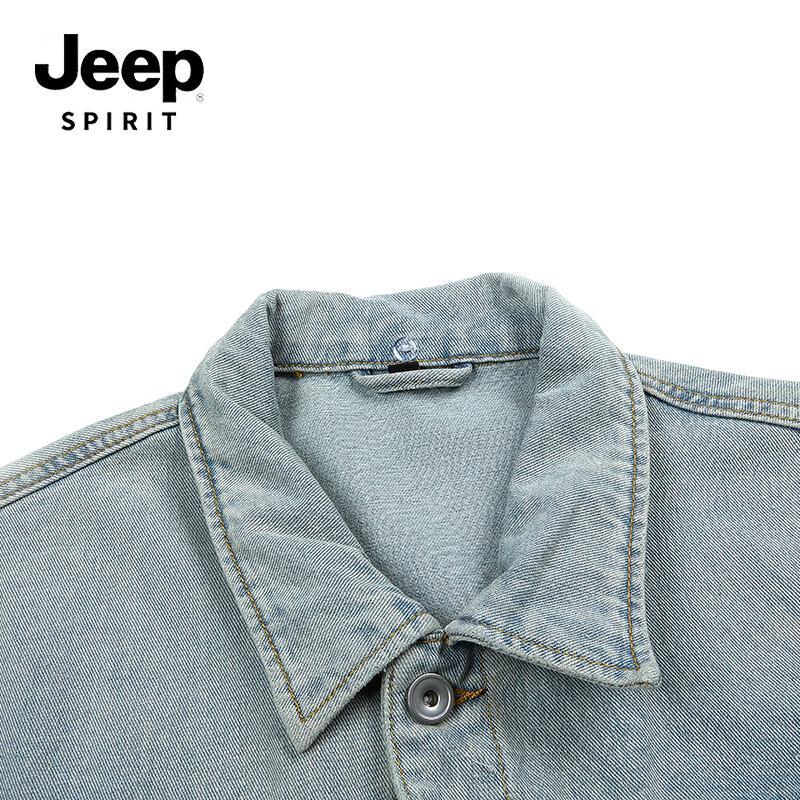JEEP SPIRIT Men's Distressed Denim Jacket K718