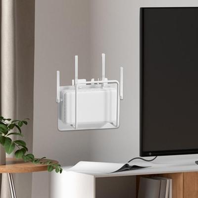 Router Shelf Wall Mount No Drill Heavy-Duty Space-Saving Wall Mounted Router Rack Internet Box For Management Organization Cable