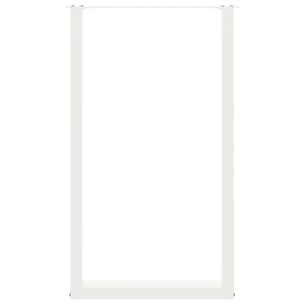 Vidaxl Nogi Do Stolika Kawowego, 2 Szt., Białe, 60X(100-101) Cm, Stal