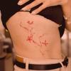Sanfter Wind Rote Lilienranke Tattoo-Aufkleber Nische High-End Gefühl Langlebig Nicht-Reflektierend Taille und Bauch Aufkleber
