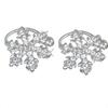Women Shiny Rhinestone Little Snowflake Style Painless U Shape Invisible Ear Clip Students
