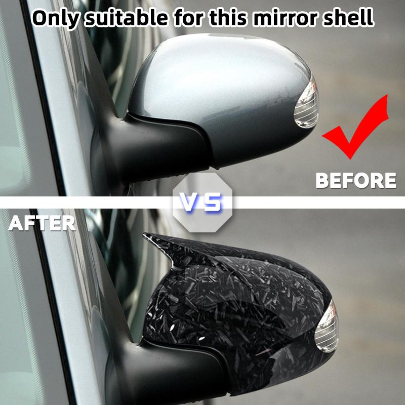 Carbon Fiber Style Black Rearview Side Mirror Cover Cap Fit For Volkswagen VW Beetle 2002-2010 Accessories