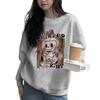 Women's Labubu Cloth Pullover Long-sleeved Sweatshirt Loose and Comfortable Style Labubu Cloth Clothing S-4XL