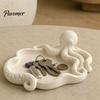 Home Office Organizer Tray Octopus Storage Tray, 3D Printing Molding, with Tentacle Groove Integrated for Keys Jewelry Stationery Marine Life Desk