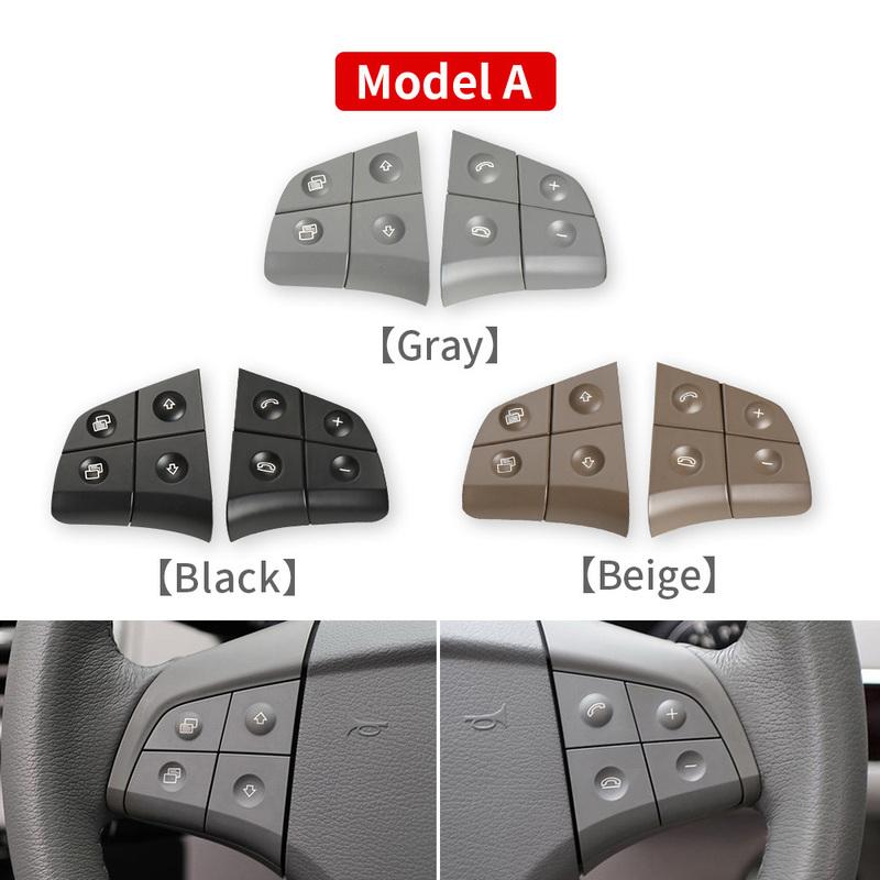 2Pcs Car Multi-Function Steering Wheel Buttons Kit For Mercedes Benz W164 GL ML Class 2006-2009 W251 R Class W245