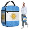 Argentinian Flag National Flag Of Argentina Insulated Lunch Bag for Kids School Cooler Thermal Food Box Tote Lunch Boxes