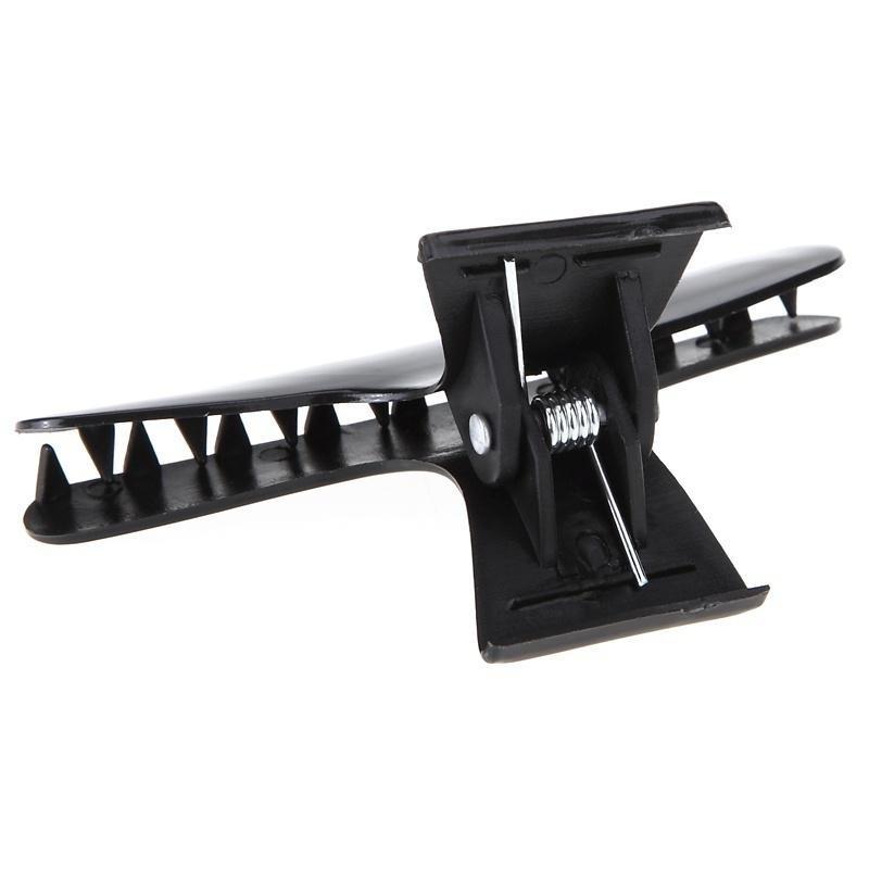 2 Pcs/Set Pro Salon Black Butterfly Hair Claw Section Clip Clamps Plastic Hairpins Hairstyle Design