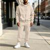 Men's Color Sweatshirt Set Casual Athletic Two Piece Outfit for Spring and Fall