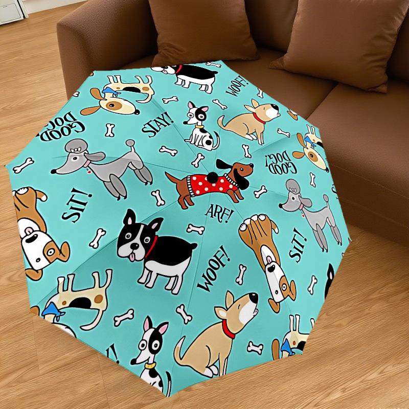 1PC Doggy Sit Umbrella-8-Rib Reinforced, Automatic Open, Lightweight & Durable, Cute Fashion Accessory for Outdoor-A1260