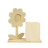 Wooden Pencil Holder with Flower 14 X 14 X 6 Cm