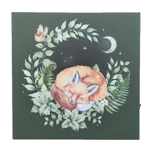 Something Different Canvas Sleeping Fox Plaque