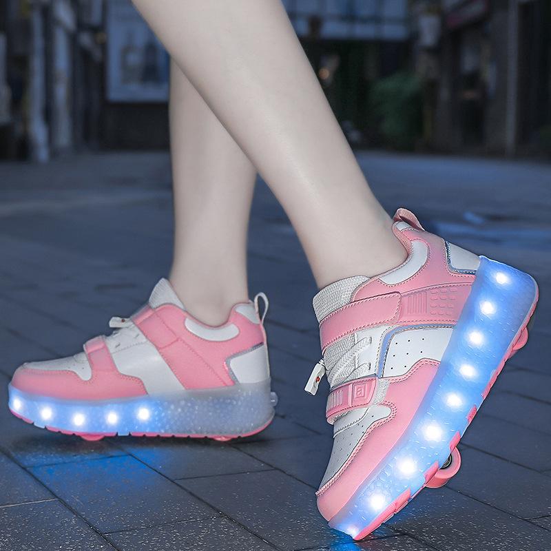 Nové 2025 přímý prodej chlapecké a dívčí zatahovací boty na kolečkách dvoukolečkové čtyřkolečkové odnímatelné kolečkové brusle pro dospělé