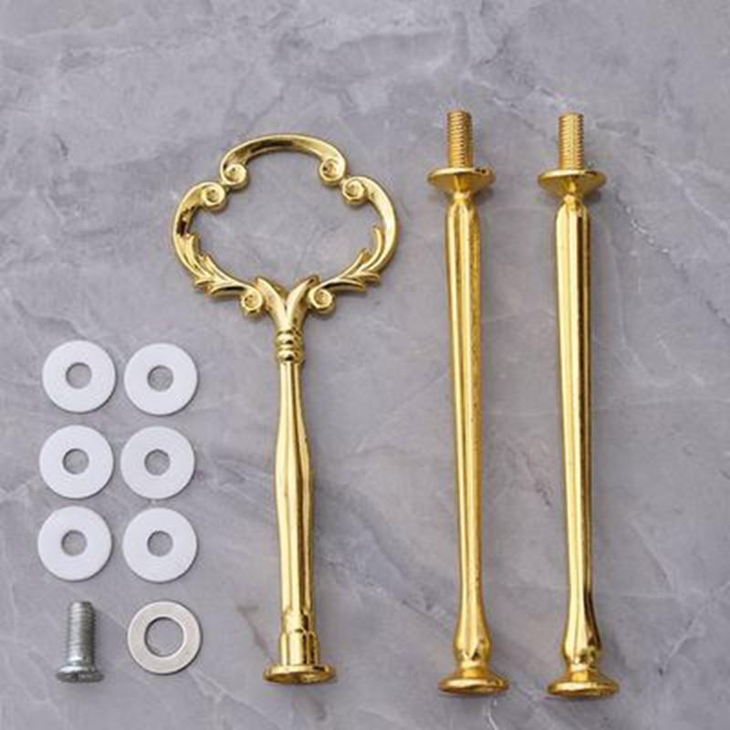 Versatile Sunflower Type Gold Silver Fruit Cake Plate Stand Holder