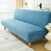 Leaves Jacquard Folding Sofa Bed Cover Stretch All-inclusive Armless Sofa Slipcover Elastic Couch Slipcovers for Living Room