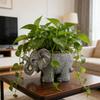Resin cute elephant flower pot creative succulents potted outdoor garden gardening decorations