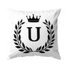A-Z Crown Letters Decorative Cushions Pillowcase Polyester Cushion Cover Throw Pillow Sofa Decoration Pillowcover Home Decor