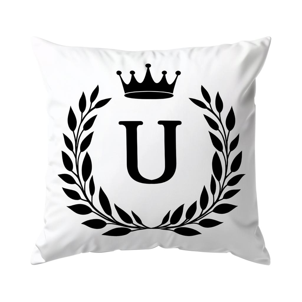A-Z Crown Letters Decorative Cushions Pillowcase Polyester Cushion Cover Throw Pillow Sofa Decoration Pillowcover Home Decor