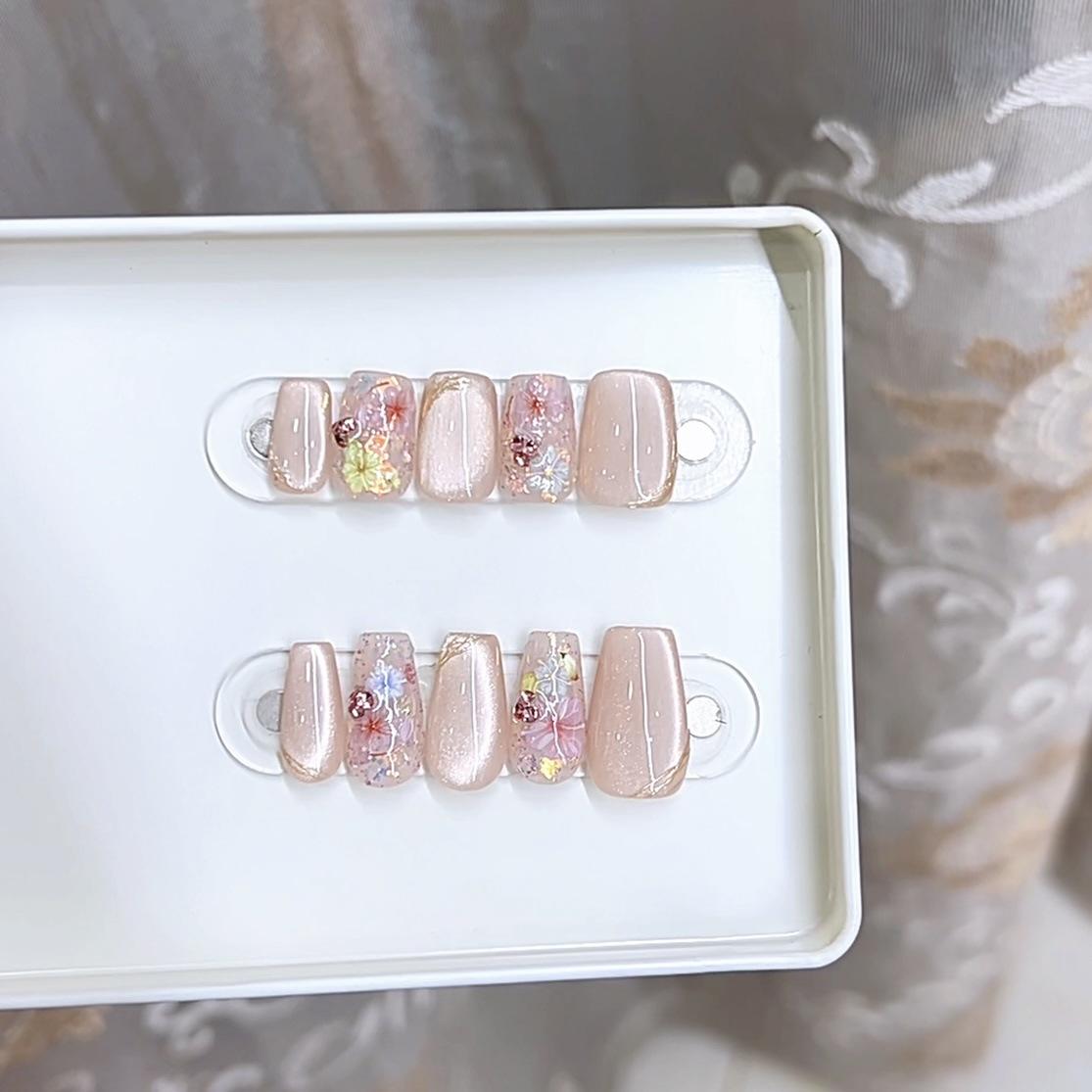 

Ручная работа Броня Весна-Лето Новый стиль Сад Блестки Цвет Лепестки Кошачий глаз Стиль Темперамент Наклейка для ногтей S