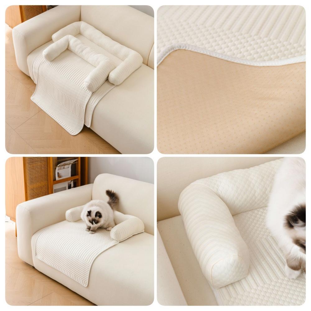 2026 Pet Bed Mat Breathable Dog Cooling Mat Non-Slip Comfortable Pet Sleeping Pad Detachable with Pillow Dog Sofa Cushion Indoor