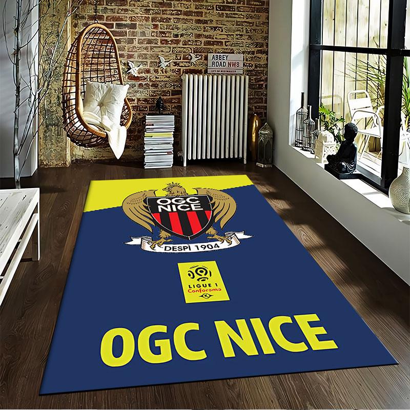 OGC Nice Logo Carpet Design suitable as a non-slip mat for the living room or bedroom sofa
