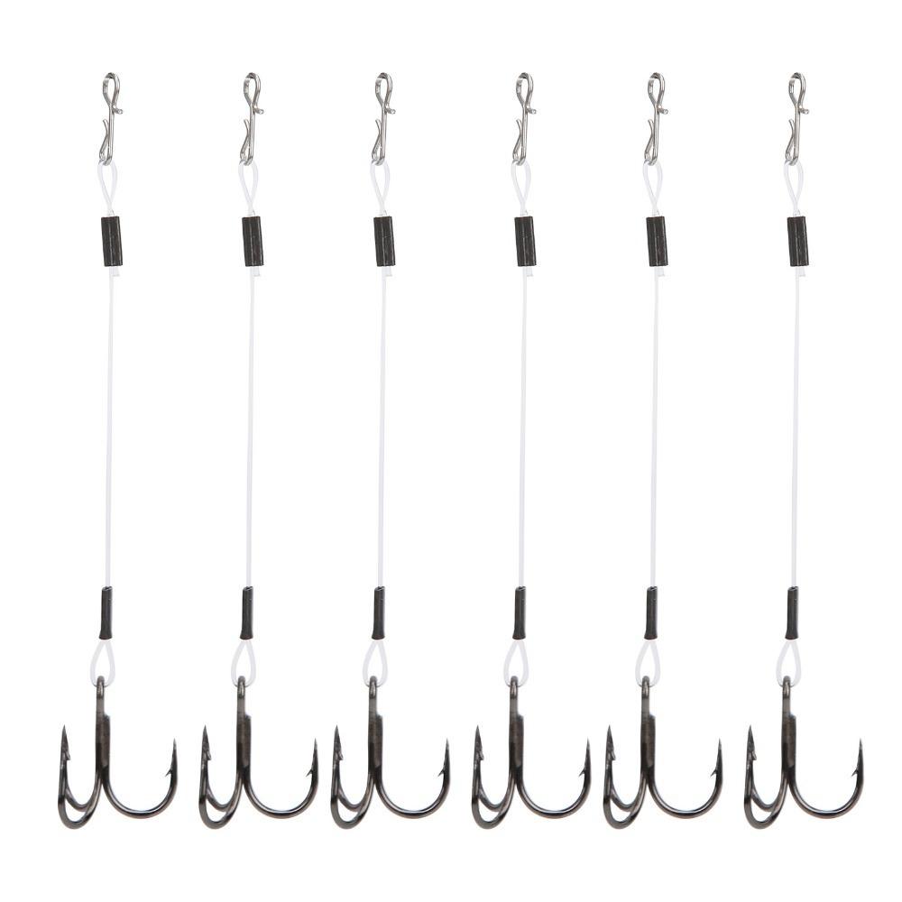 

6PCS 10cm Length Fishing Hooks Stainless Steel Bait Hooks Durable Treble Hooks Freshwater Fishing SGWL-PK110 10cm