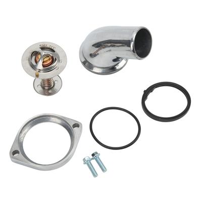 45 Degree Water Neck Housing with Thermostat 90916‑03046 Replacement for LS LS1 LS2 LS7Chrome