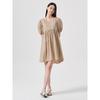 8seconds Cotton Puff Sleeve Mini Dress Beige
