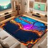 Abstract Personalized Theme Crystal Velvet Floor Rug Personalized Custom Name Text Warm Carpet Home Decoration