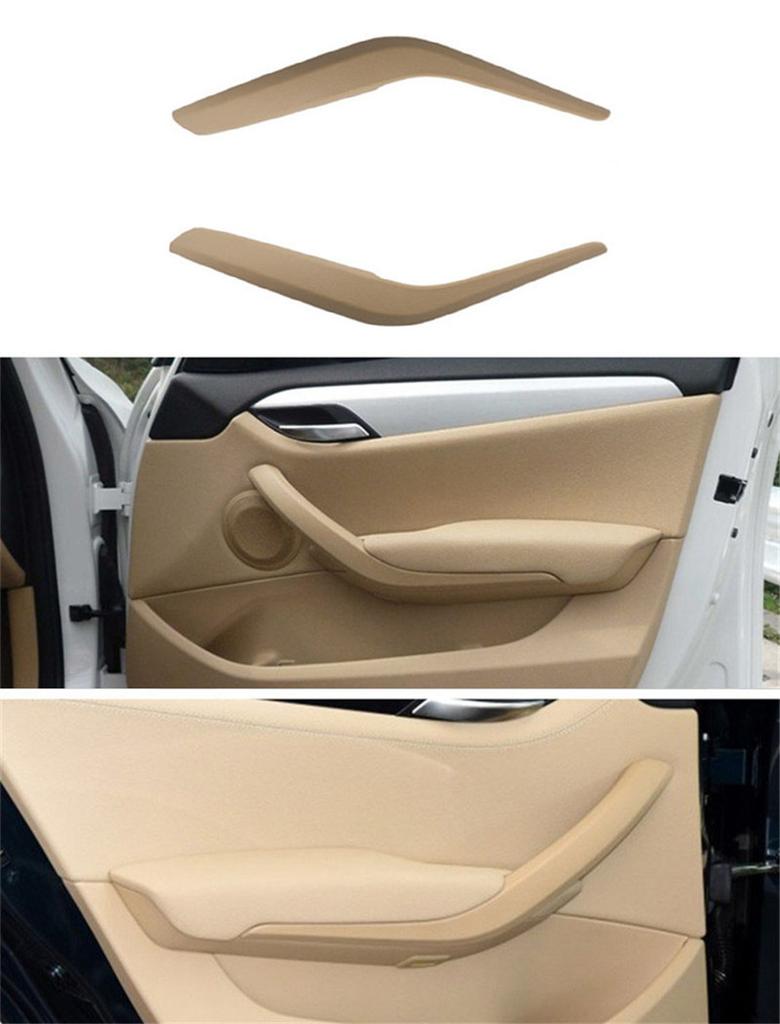Left+Right Beige Car Interior Door Handles for BMW X1 E84 10-16 Inner Doors Panel Handle Bar Pull Trim Cover Front Rear