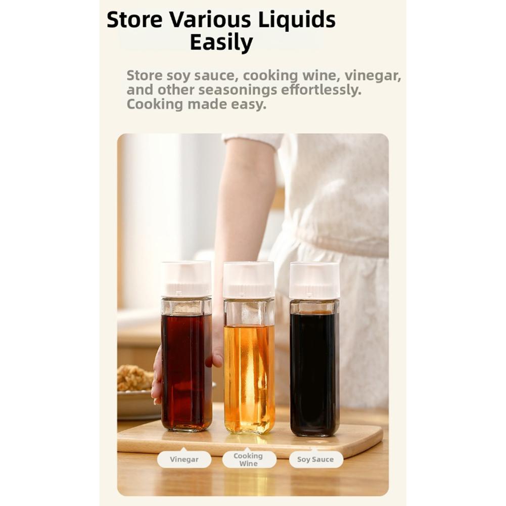 Abnehmbare Glasölflasche mit Ausgießer für präzises Ausgießen und spülmaschinenfesten Eigenschaften zum Kochen und Servieren