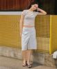 Woman Women'S Wide Cargo Bermuda Pants [White]