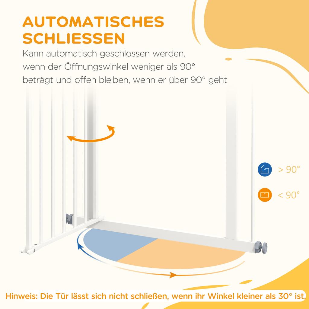 Adjustable Safety Gate w/ One Extensions, Four Adjustable Screws, White