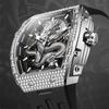 BONEST GATTI Men's Fashion Mechanical Watch with Silicone Strap Dragon Design Luminous Business Wristwatch Men's Premium Watch