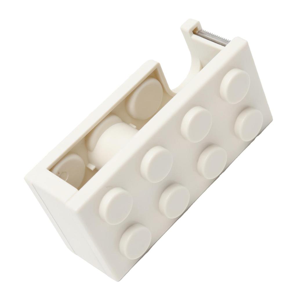 Tape Dispenser Cute Building Block Shape Easy Cutting Desk Tape Holder for School Office Study Room