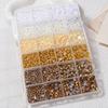 White Brown Flatback Pearls and Gold Rhinestones for Bedazzling Gems and Half Pearls  for Crafting