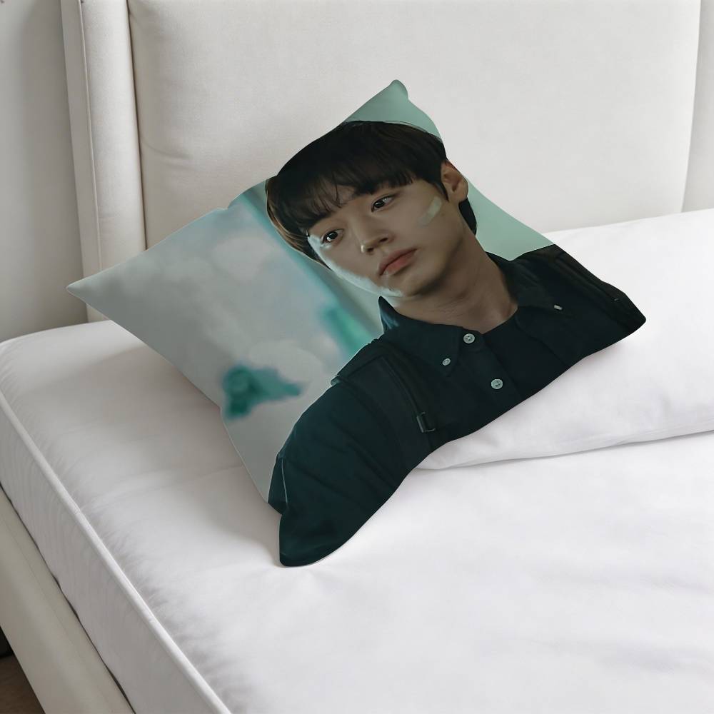 Kdrama WWeak HHero Decorative Square Pillow Cover Modern Cushion Case for Living Room Bedroom