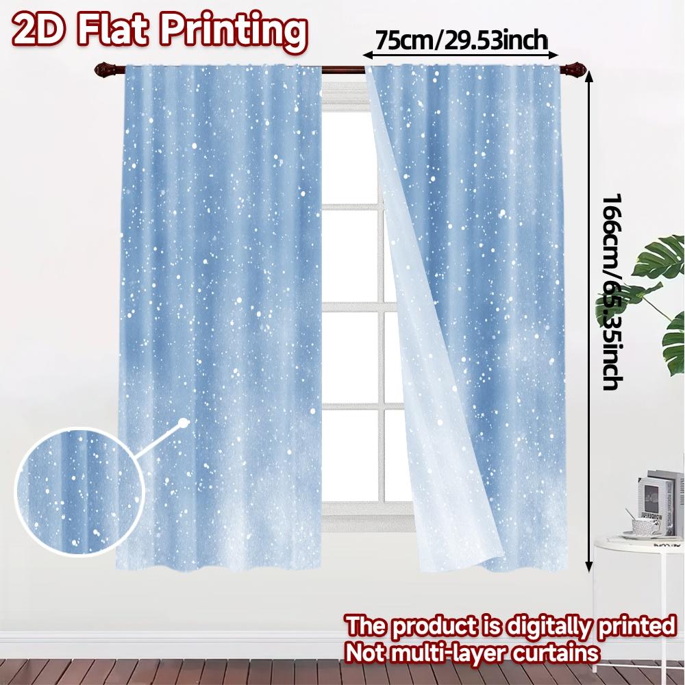 2D Flat Printing  JIT 2pcs   Curtains (Without Rod) Gnome Exchange Chic Contemporary Curtains Polyester Easy Install Curtains Room