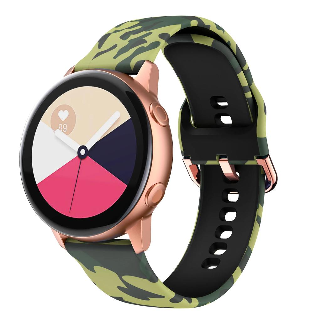 22mm 20MM Watch Strap for Samsung Galaxy Watch 6 5 pro/4/Classic Silicone Sport Bracelet for Amazfit GTR-GTS 4-3-2e Printed Band