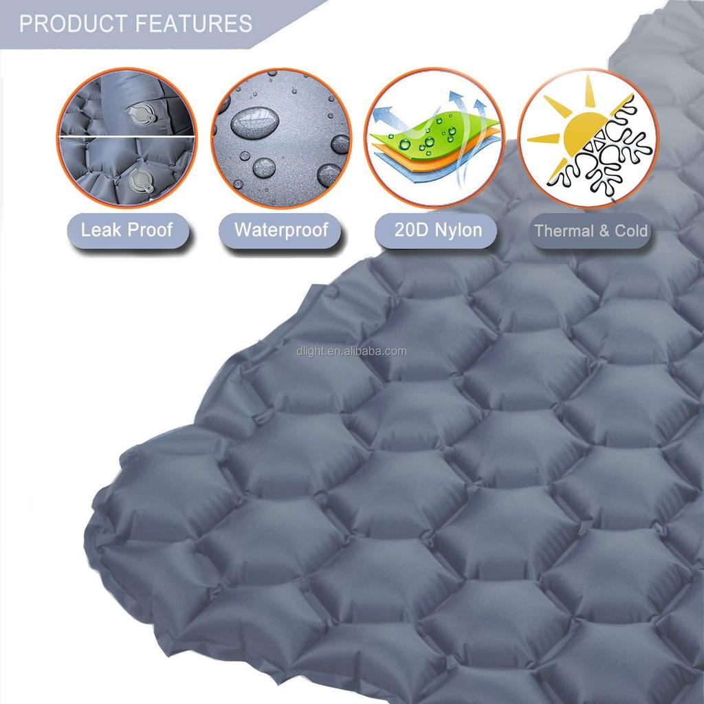 Inflatable Waterproof High Quality Ultralight EVA Sleeping Pad Self Inflating Mattress Camping Hiking Lightweight Sleeping Mat