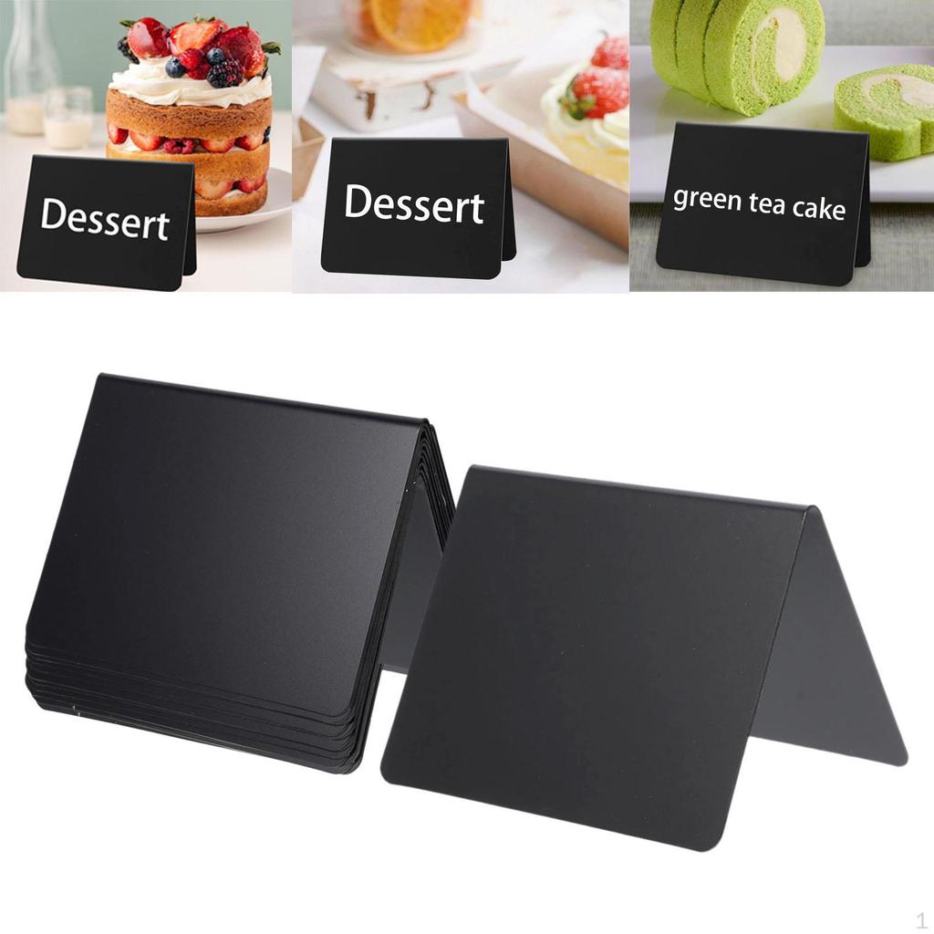 12 Pcs Mini Chalkboard Table Signs Double Sided Erasable Food Wordpad Place Cards Message